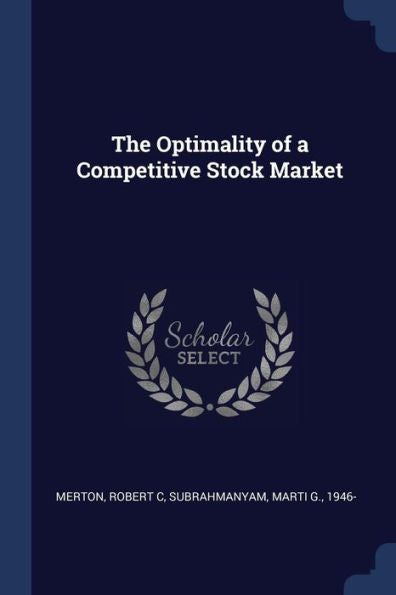 The Optimality Of A Competitive Stock Market