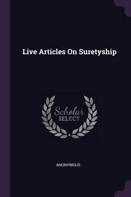 Live Articles On Suretyship