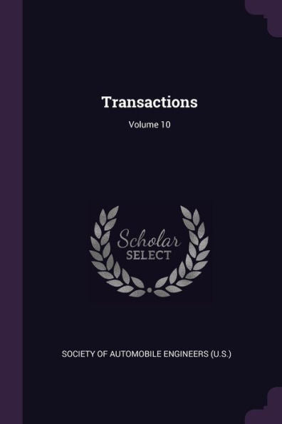 Transactions; Volume 10
