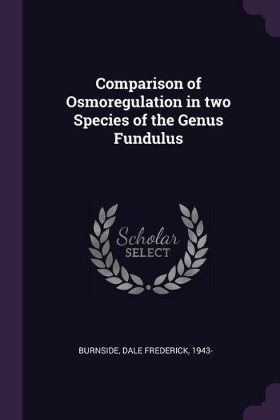 Comparison Of Osmoregulation In Two Species Of The Genus Fundulus