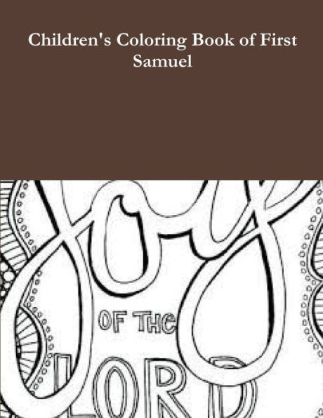 Children's Coloring Book Of First Samuel