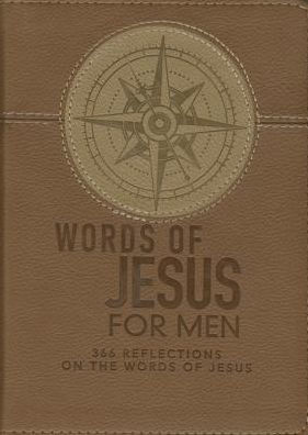Words Of Jesus For Men Daily Devotional Brown Vegan Leather
