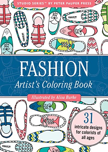 Fashion Portable Adult Coloring Book (31 Stress-Relieving Designs)