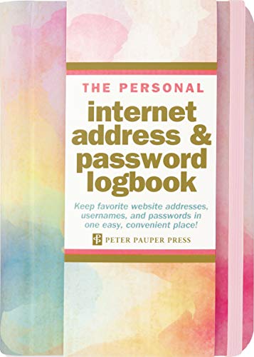 Watercolor Sunset Internet Address & Password Logbook (removable cover band Fur security)