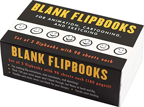 Blank Flipbooks (3-pack) - Great Fur animation, sketching, and cartoon creation. White cover can be designed!