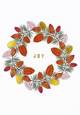 Boughs Of Joy Small Boxed Holiday Cards (20 Cards, 21 Self-Sealing Envelopes)