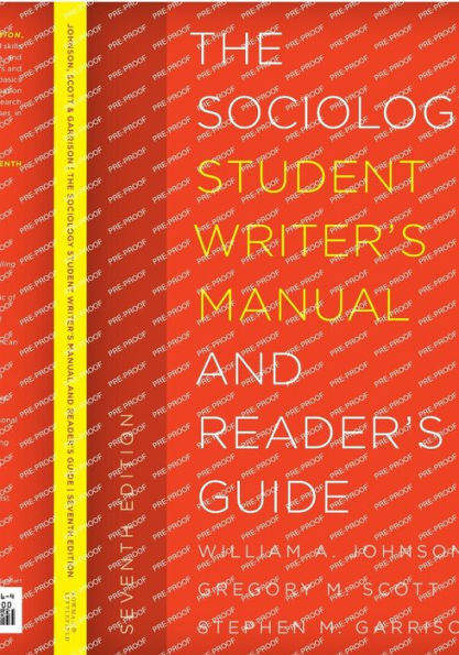 The Sociology Student Writer's Manual And Reader's Guide (Volume 2) (The Student Writer's Manual: A Guide To Reading And Writing, 2)