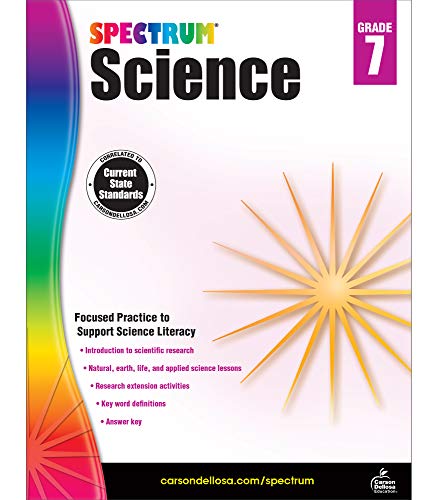Spectrum Grade 7 Science Workbook?????7Th Grade State Standards, Scientific Research, Earth And Space Science, Research Activities With Answer Key For Homeschool Or Classroom (176 Pgs)