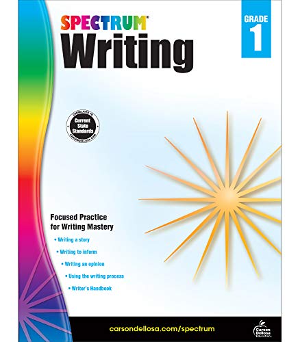 Spectrum 1St Grade Writing Workbook?????state Standards For Focused Writing Practice With Writer?????s Handbook And Answer Key For Homeschool Or Classroom (112 Pgs)