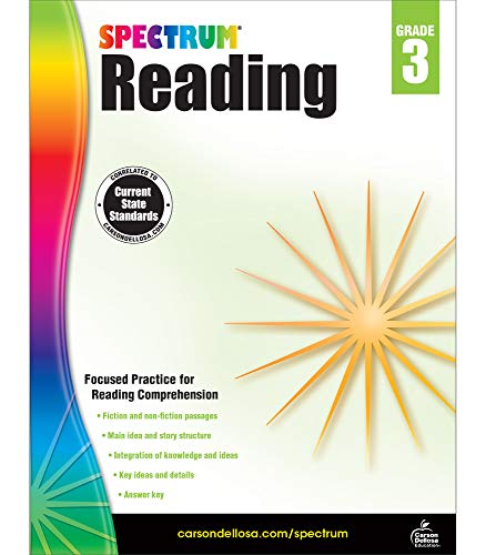 Spectrum 3Rd Grade Reading Workbook?????state Standards For Reading Comprehension, Nonfiction Fiction Passages With Answer Key For Homeschool Or Classroom (174 Pgs)