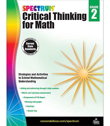 Spectrum Grade 2 Critical Thinking For Math Workbook?????adding And Subtracting Through 3-Digit Numbers, Fractions, Graphs, Measurements, Classroom Or Homeschool Curriculum (128 Pgs)