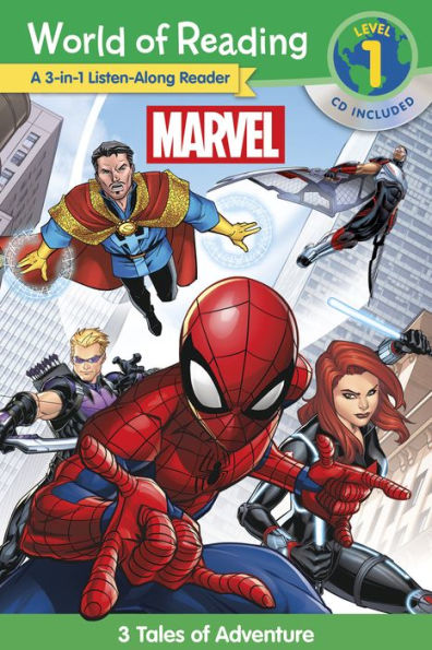 World Of Reading Marvel 3-In-1 Listen-Along Reader (World Of Reading Level 1): 3 Tales Of Adventure With Cd!