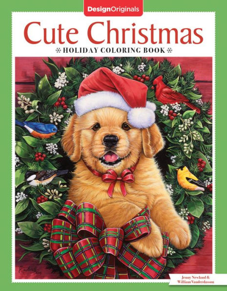 Cute Christmas Holiday Coloring Book (Design Originals) 32 Kittens, Puppies, And Other Critters In One-Side-Only Designs On High-Quality Extra-Thick Perforated Pages With Inspiring Christmas Quotes