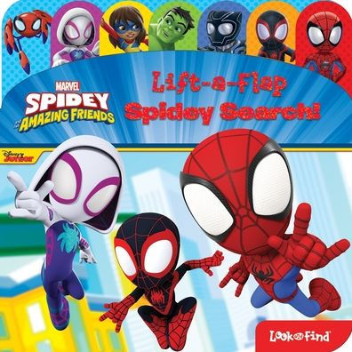 Marvel Spidey And His Amazing Friends - Lift-A-Flap Spidey Search! Look And Find Activity Book - Pi Kids