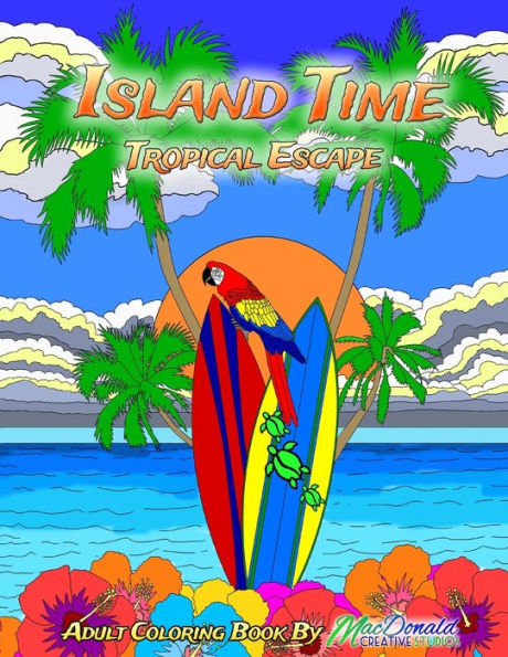 Island Time Adult Coloring Book
