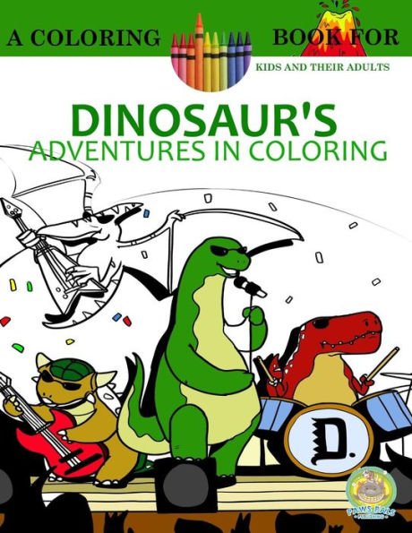 Dinosaur's Adventures In Coloring Book