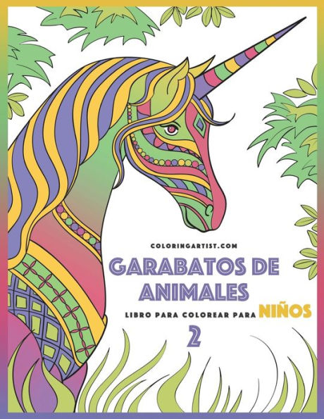 Garabatos De Animales Libro Para Colorear Para Ninos 2 (Spanish Edition)