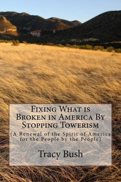 Fixing What Is Broken In America By Stopping Towerism: (A Renewal Of The Spirit Of America For The People By The People)