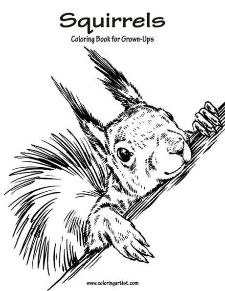 Squirrels Coloring Book For Grown-Ups 1