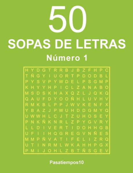 50 Sopas De Letras - N. 1 (Spanish Edition)