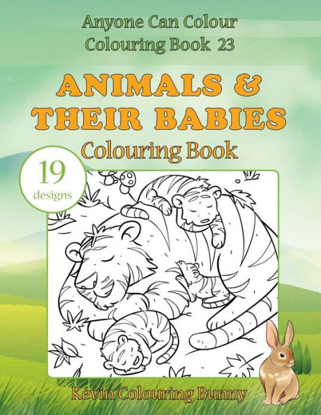 Animals & Their Babies Colouring Book: 19 Designs (Anyone Can Colour Colouring Book)