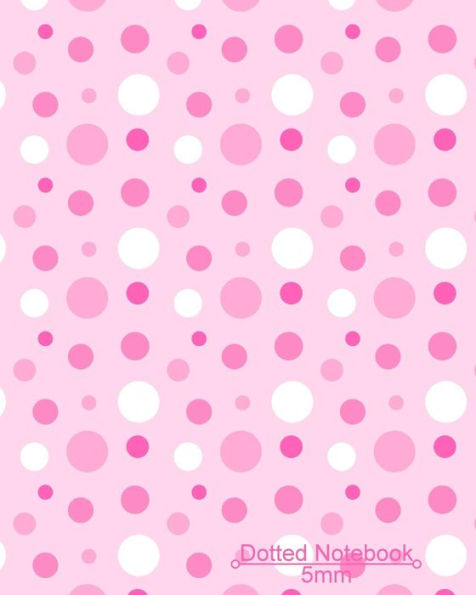 Dotted Notebook: Shades Of Pink & White Cover: Dotted Journal, Planner, Work Book, Sketch Book, 5Mm Dot Grid Book For Daily Use, 8X10 Paperback