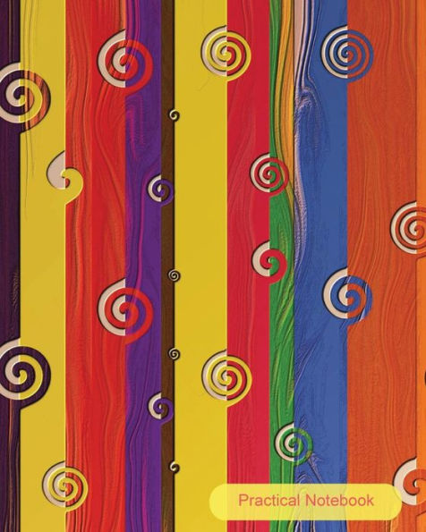 Practical Notebook: Multi Color Wood Design Cover: College Ruled Exercise Book Notebook With 150 Pages For Office, Home And School. Cool Lined Journal ... For Men, Women, Girls, Boys, 8X10 Paperback