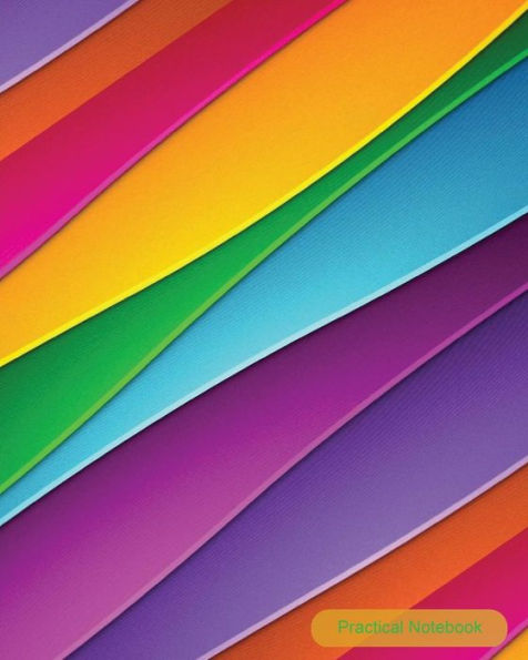 Practical Notebook: Colorful Stripe Design College Ruled Exercise Book Notebook With 150 Pages For Office, Home And School. Cool Lined Journal ... In For Men, Women, Girls, Boys,8X10 Paperback