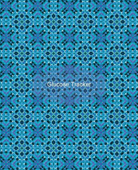 Glucose Tracker: Blue Abstract Cover: Blood Sugar Monitoring Log, Glucose & Blood Sugar Tracker Diary, Type 1 &Type 2 Diabetes, Blood Sugar Diary, Large For Visual Comfort 7.25X9.25 With Notes Section