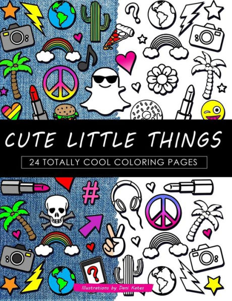 Cute Little Things Coloring Book: 24 Page Coloring Book