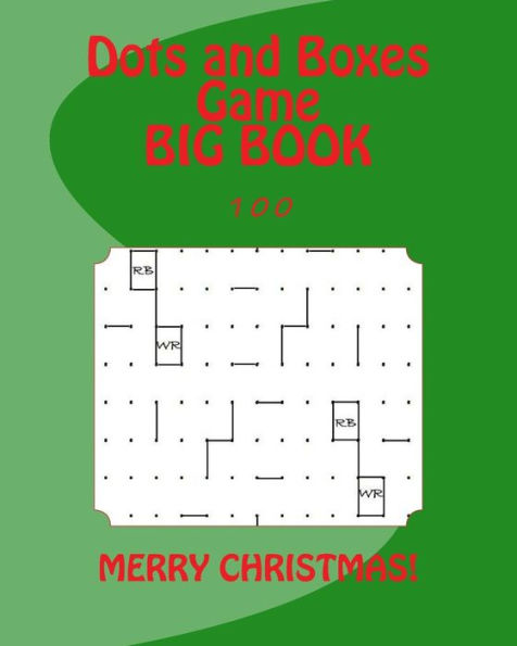 Dots And Boxes Game Big Book: 100 (Christmas Edition)