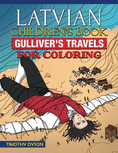 Latvian Children's Book: Gulliver's Travels For Coloring