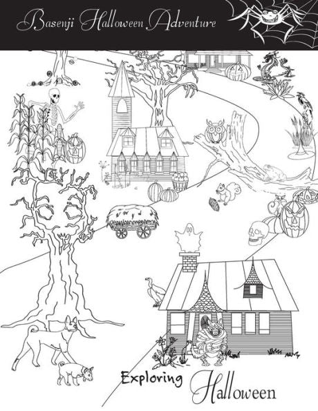 Basenji Halloween Adventure: Exploring Halloween (Artistic Template)