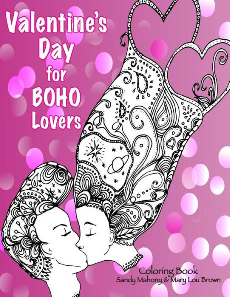 Valentine's Day For Boho Lovers Coloring Book