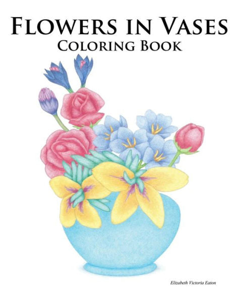 Flowers In Vases Coloring Book