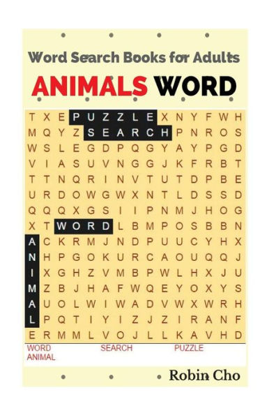 Word Search Books For Adults: Animals Word
