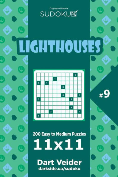 Sudoku Lighthouses - 200 Easy To Medium Puzzles 11X11 (Volume 9)