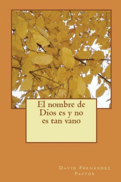 El Nombre De Dios Es Y No Es Tan Vano (Spanish Edition)