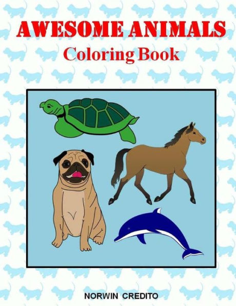 Awesome Animals Coloring Book
