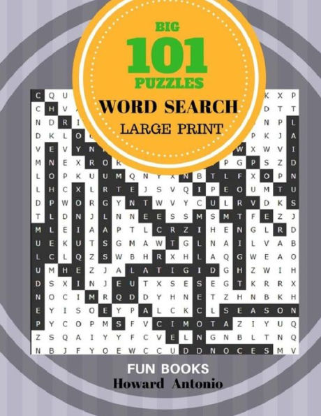 Big 101 Puzzles Word Search Large Print Fun Books: 101 Puzzles Large Print