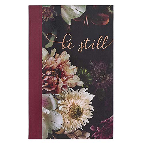 Christian Art Gifts Flexcover Journal | Be Still and Know ?? Psalm 46:10 Bible Verse | Floral Inspirational Notebook w/128 Lined Pages, 5.5?? x 8.5??