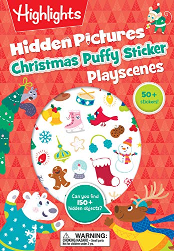 Christmas Hidden Pictures Puffy Sticker Playscene