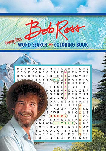 Bob Ross Word Search And Coloring Book (Coloring Book & Word Search)