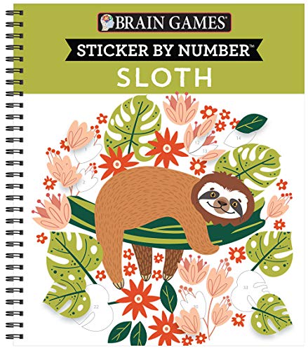 Brain Games - Sticker By Number: Sloth
