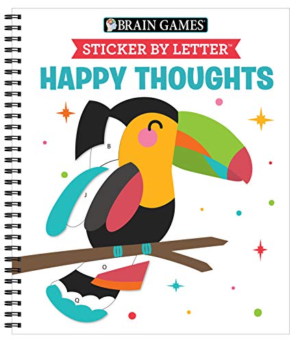 Brain Games - Sticker By Letter: Happy Thoughts