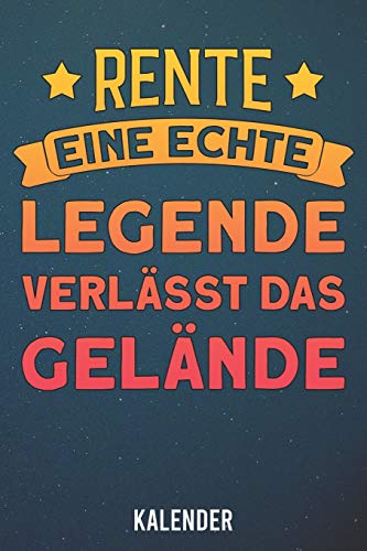 Kalender: 2020 A5 1 Woche 2 Seiten - 110 Seiten - Rente 2020 Legende verlasst das Gelande (German Edition)