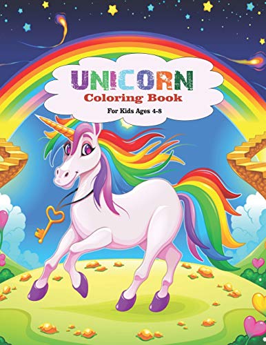 Unicorn Coloring Book for Kids Ages 4-8: Coloring Activity Book for Boys & Girls, Ages 4-8 (Volume)