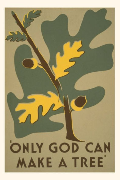 Vintage Journal Only God Can Make A Tree
