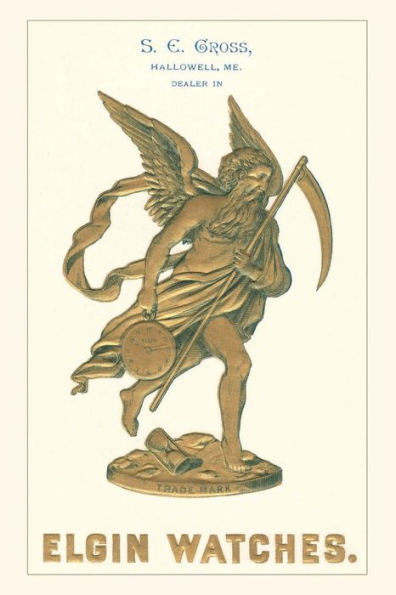 Vintage Journal Father Time In Bas Relief