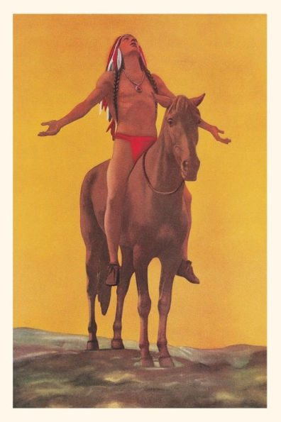 Vintage Journal Indian Brave On Horse